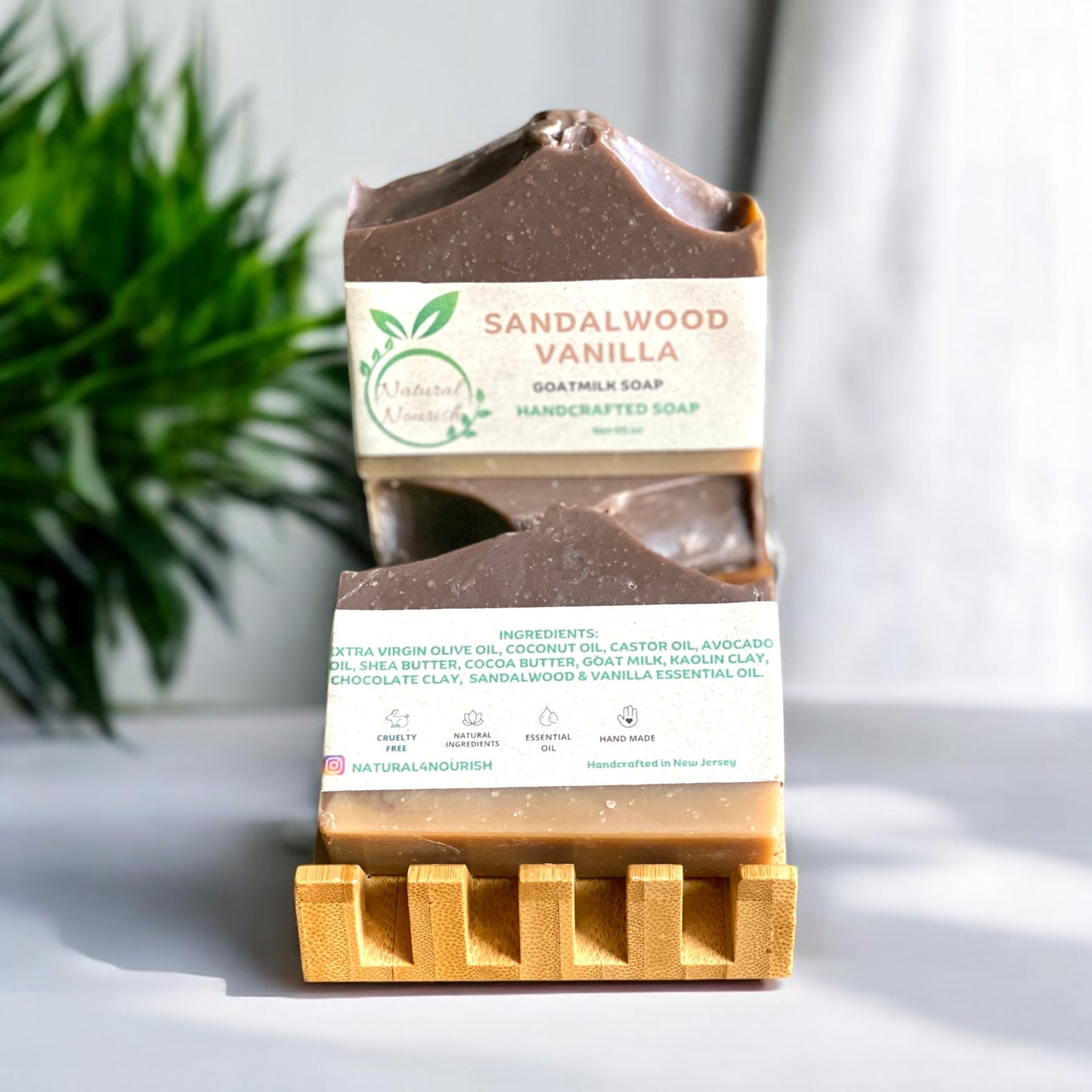 Sandalwood Vanilla Goat Milk Soap - Handmade Bar Soap