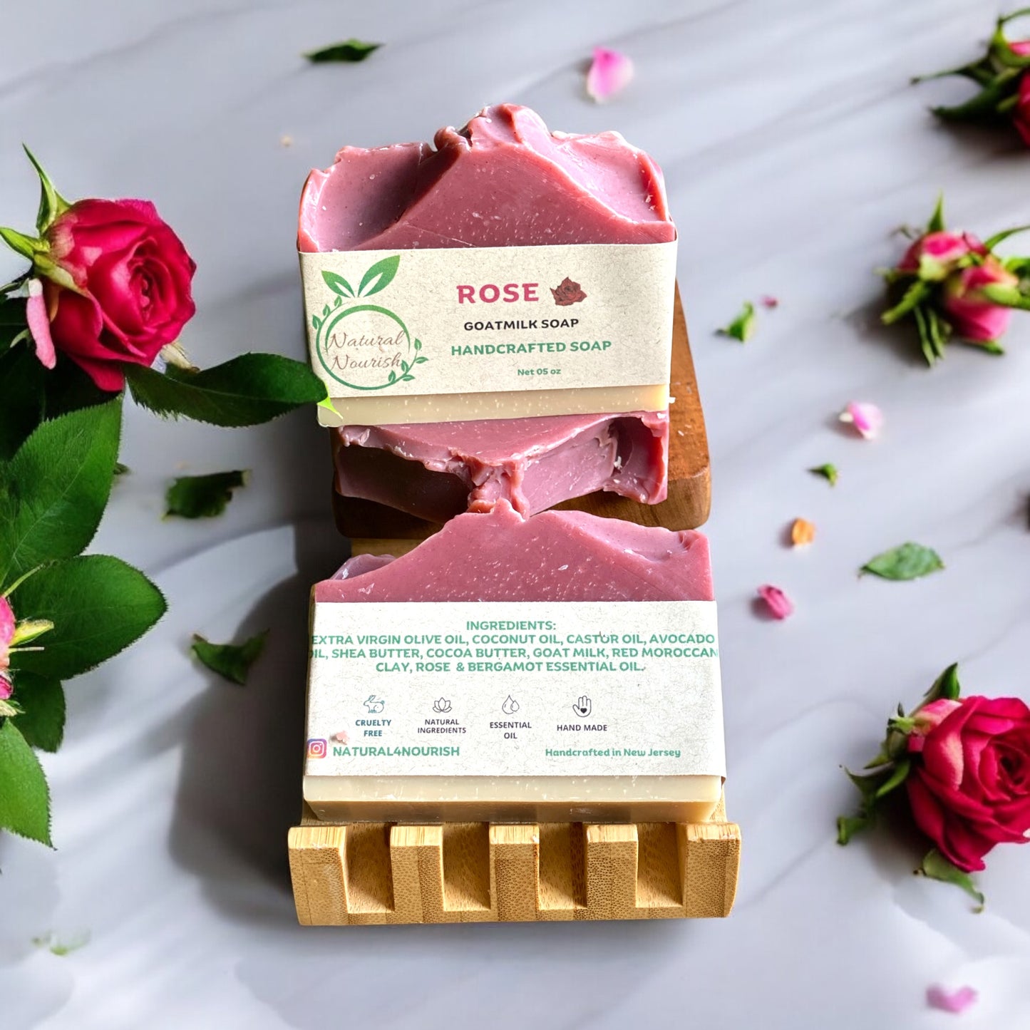 Rose - Goat Milk Soap Handmade Bar Soap