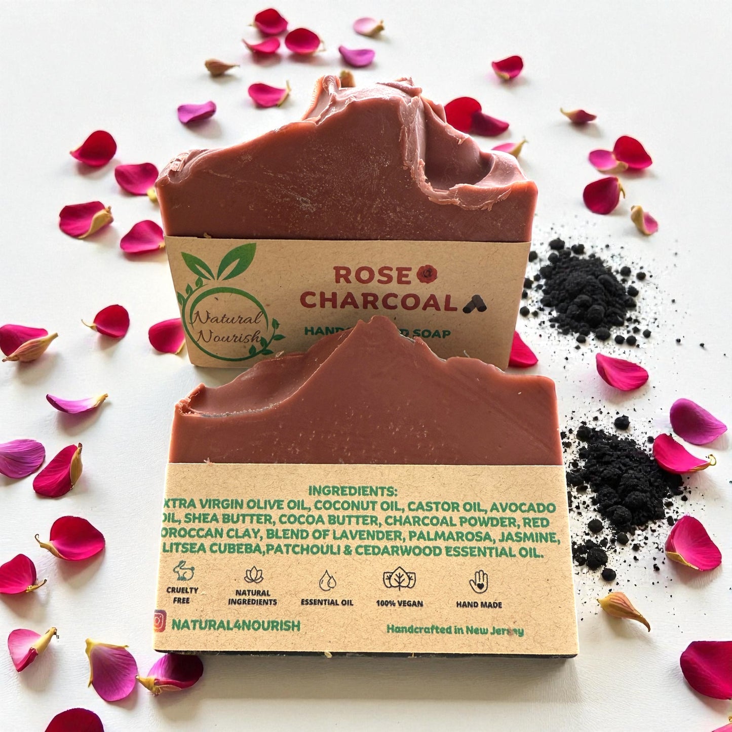 Rose Charcoal - Handmade Bar Soap