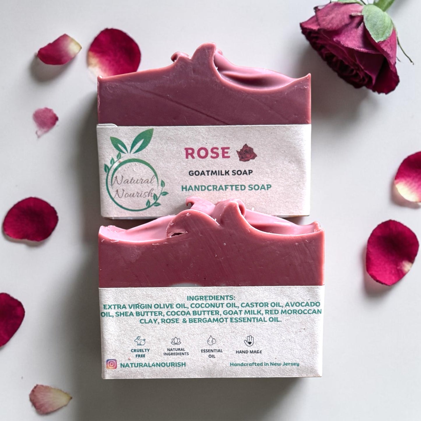 Rose - Goat Milk Soap Handmade Bar Soap