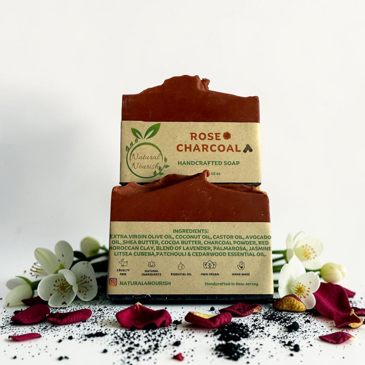 Rose Charcoal - Handmade Bar Soap