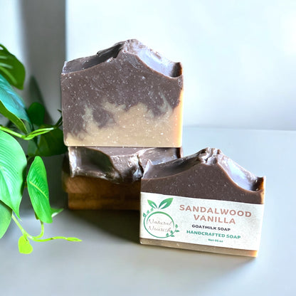 Sandalwood Vanilla Goat Milk Soap - Handmade Bar Soap